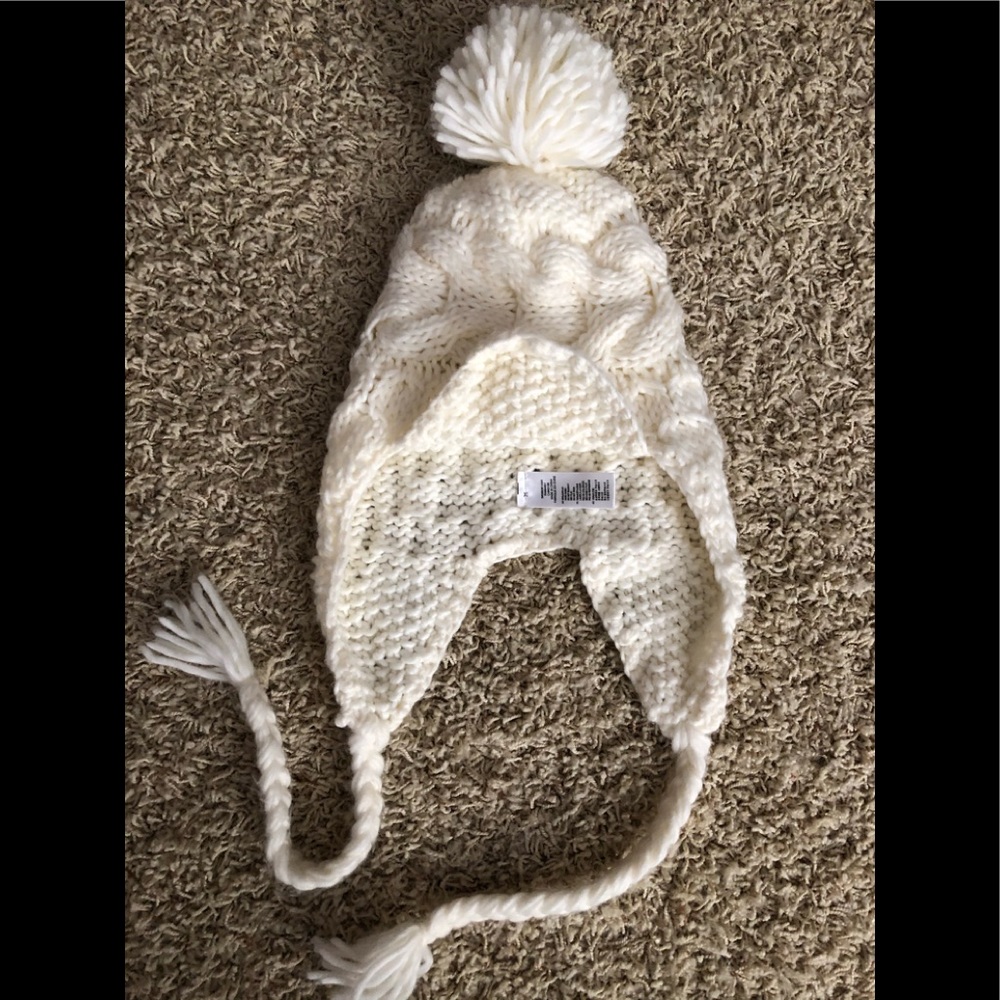 Hand knit woven beanie with Pom Pom